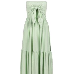 Coastal Tie Front Strapless Dress